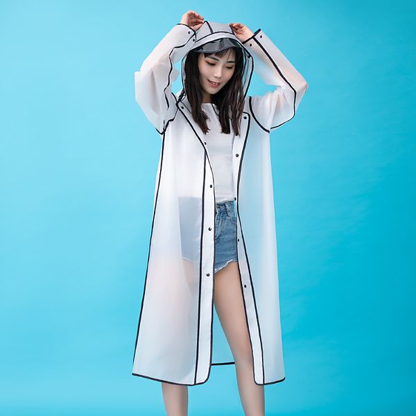 

raincoats transparent rain coat fashion eva women men raincoat portable long style poncho reusable summer outdoor waterproof gear