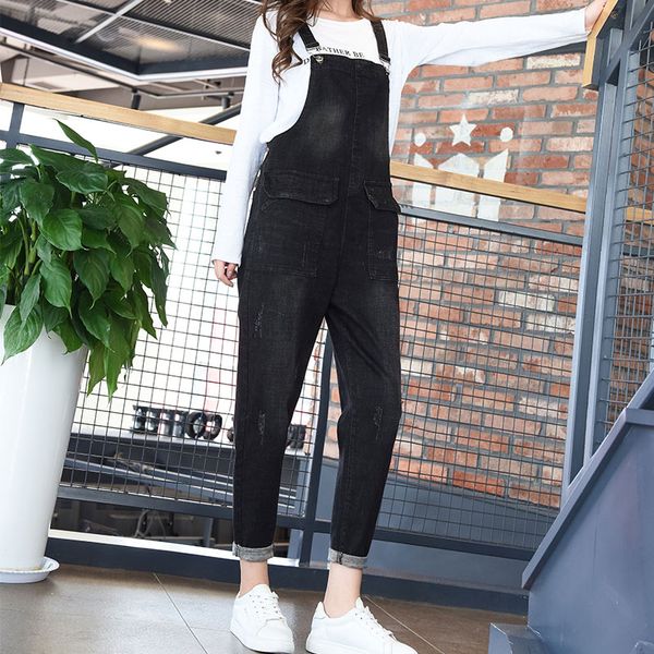 

black black denim комбинезоны женский new big yards han издание прекрасные tall талии жира мм студенты сиамские брюки, Blue