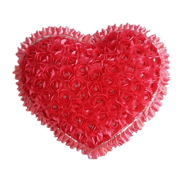 

soft cushion home car decoration removable cushion for office decorative heart wrist throw pillow roses waist throw