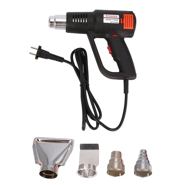 

hg866 2000w electric air heat gun temperature adjustable shrink wrap paint stripper dissolving diy tool + nozzle eu