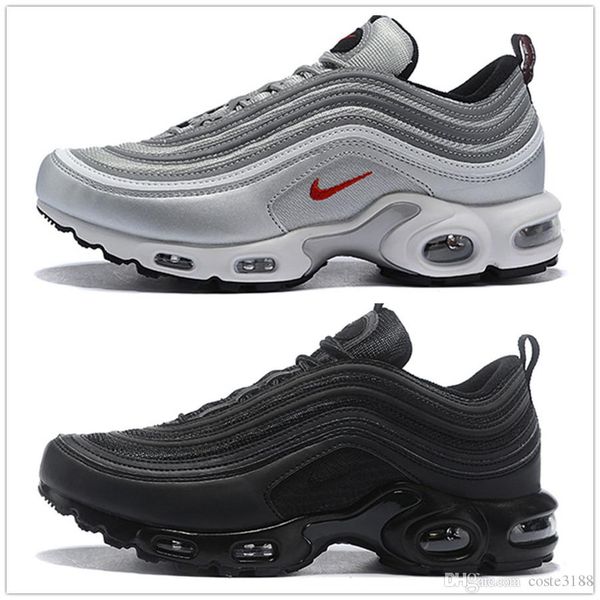 

27 tn plus geometric active fuchsia black mens women running shoes grid print lemon lime bumblebee game royal trainers sports sneakers 36-45