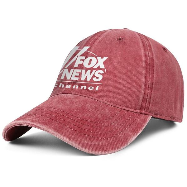 

stylish fox news channel white breaking news denim baseball cap design your own custom hats national flag blue logo american fox, Blue;gray