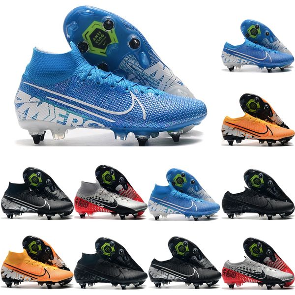 

2019 mens soccer shoes mercurial superfly 7 elite sg-pro ac sg soccer cleats football boots botas de futbol