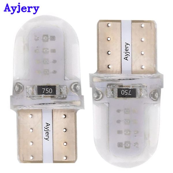 

ayjery wholesale 300pcs t10 led car lights 194 168 w5w cob 8 smd silica auto bulbs clearance light 12v dc white blue red
