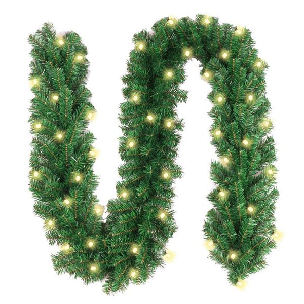 

2.7m led christmas ornament rattan artificial christmas green tie light led rattan light scene layout luxury encrypted