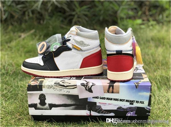 

new release authentic union x 1 high og nrg la storm blue varsity red white 1s basketball shoes man sneakers bv1300-146 with original box