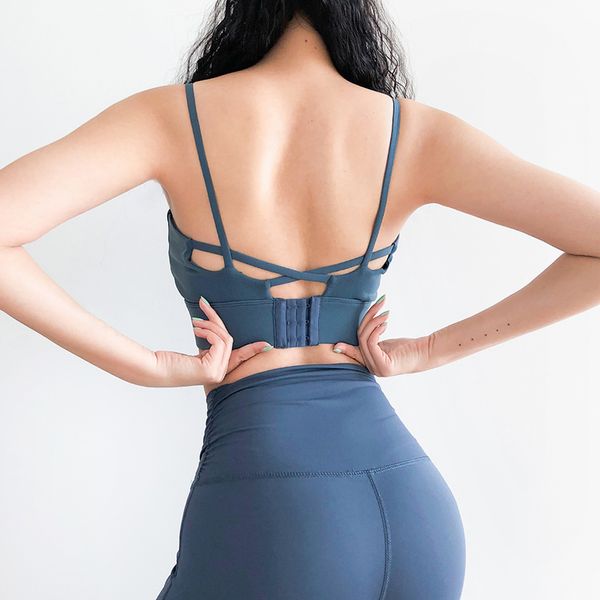 

русалка curve новый тонкий плечевой ремень крест спорта йога бюстгальтер push up bra top fitness gym быстросохнущие запуск танца упражнение, White;black