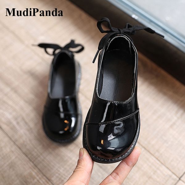 

mudipanda детская обувь для подростков девочек мальчиков 2020 осень pu british style student black мода мягкая eva стелька танцевальная обув, Black;grey