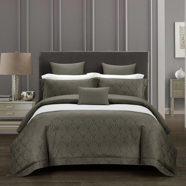 

48 600tc egyptian cotton  king size 4pcs bedding set deep grey/navy ultra soft silky duvet cover bed sheet set pillowcase