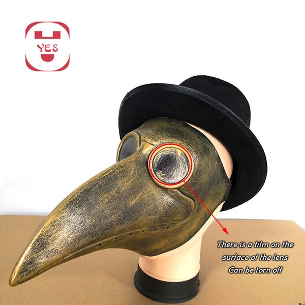 

yes steampunk plague bird mask doctor bird beak mask long nose gothic retro prom halloween carnival easter cosplay