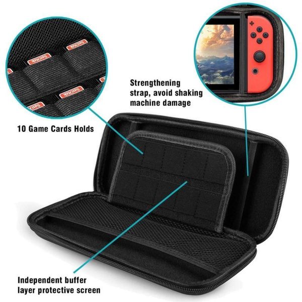 

portable hard shell case for nintend switch water-resistent eva carrying storage bag for nitendo switch ns console accessories