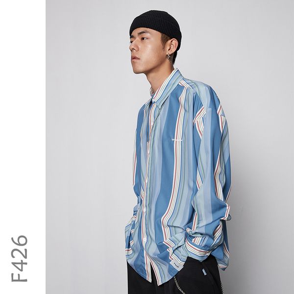 

f426 stripe shirt, White;black