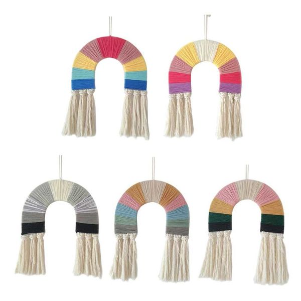 

rainbow tassel wall hanging ornaments kids room decor wind chimes p props p31b