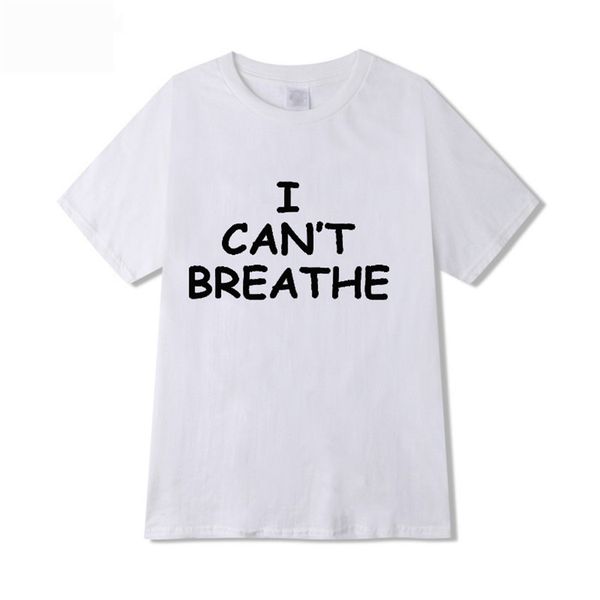 

я не могу дышать mens! дизайнерская рубашка summer tops повседневные футболки для мужчин женщины с коротким рукавом рубашки марка одежда пис, White;black