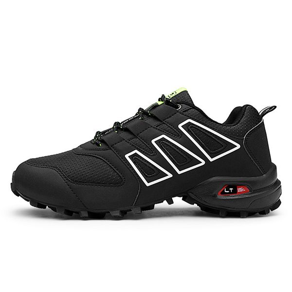 

2019 outdoor men's hiking shoes sports casual shoes breathable anti-skid wear-resisting waterproof hiking, Black
