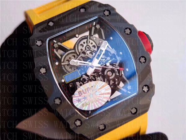 

KV Luxury brand Watch RM35-02 NTPT carbon miyota 6T51 с автоматическим механизмом 50mmx42mm Автоматические мужские часы Часы 1 год гарантии