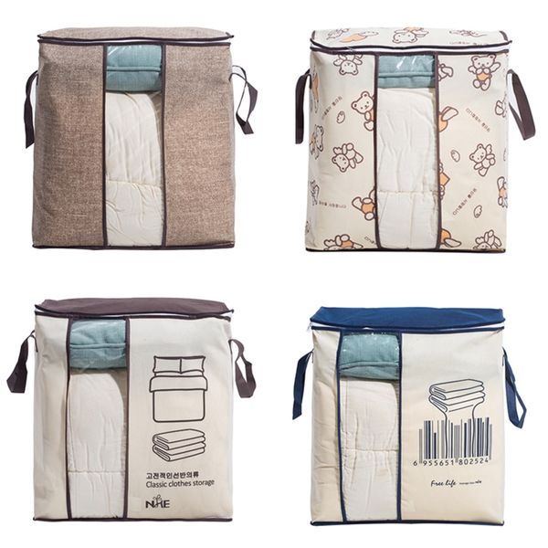 

4шт складная сумка для хранения организаторы, водонепроницаемый anti-mold влагоизолирующие одежда хранения для одеяло утешитель постельные п