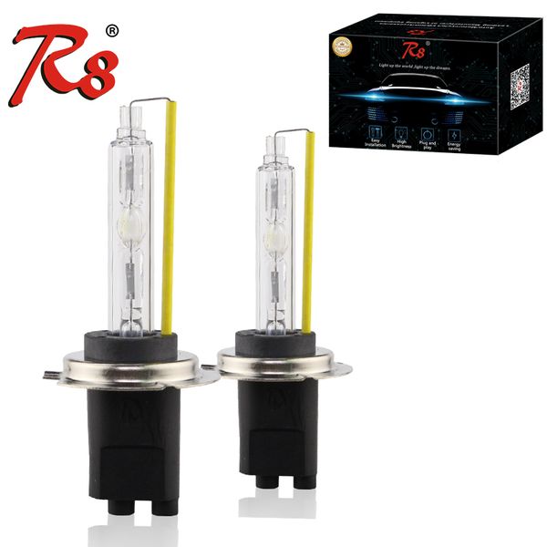 

r8 brand car 55w 12v auto quick start hid xenon conversion bulb h1 9005 9006 9007 h7 h11 h4 h13 9012 d2h spare xenon light 5500k