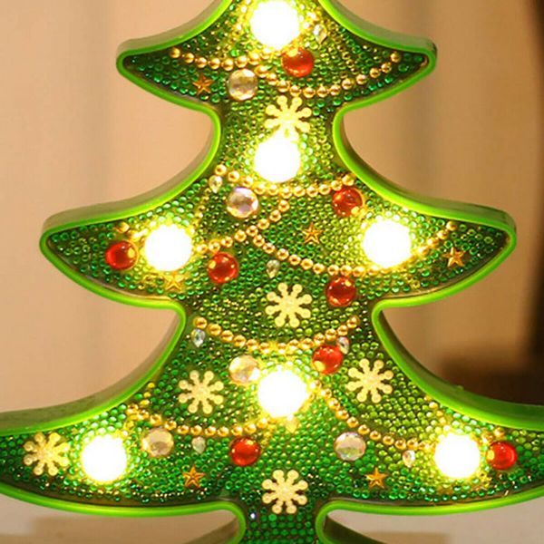 

5d christmas tree led night light table lamp home party colorful diy decoration qp2