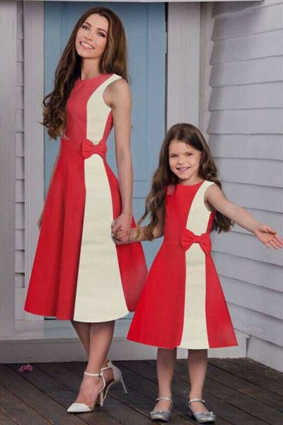 

мать и дочь повседневный boho лето maxi платье momkid matching бич платья, Blue