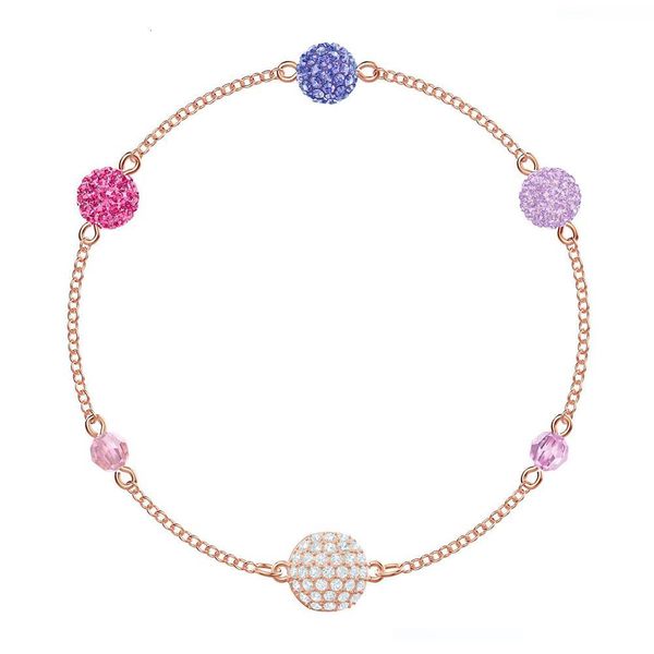 

mandy new collection remix strand hidden preservation of female bracelet gifts in magnetic flash colored spherical crystal, Golden;silver