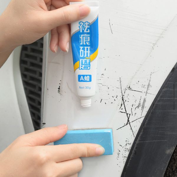 

car scratches repair wax paint care body compound polishing scratching paste v6