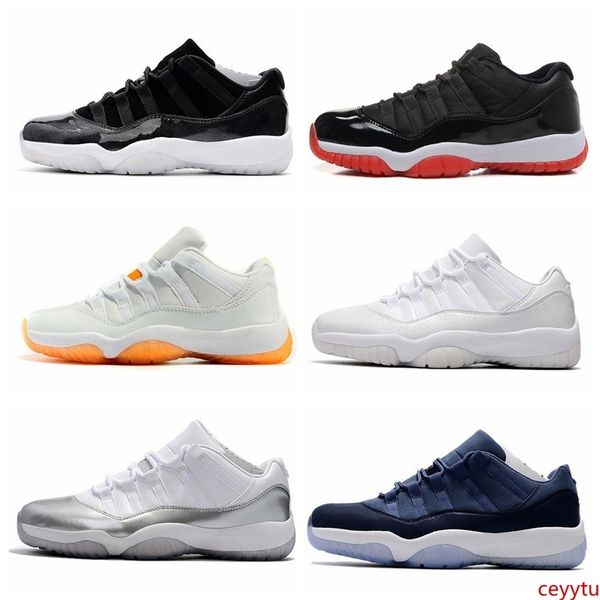 

11s mens basketball shoes low sneakers and gown gamma blue iridescent gym red unc concord bred trainer sport sneakers