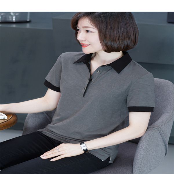 

women's silhouette cotton short sleeve t-shirt in white for spring/summer 2020 064