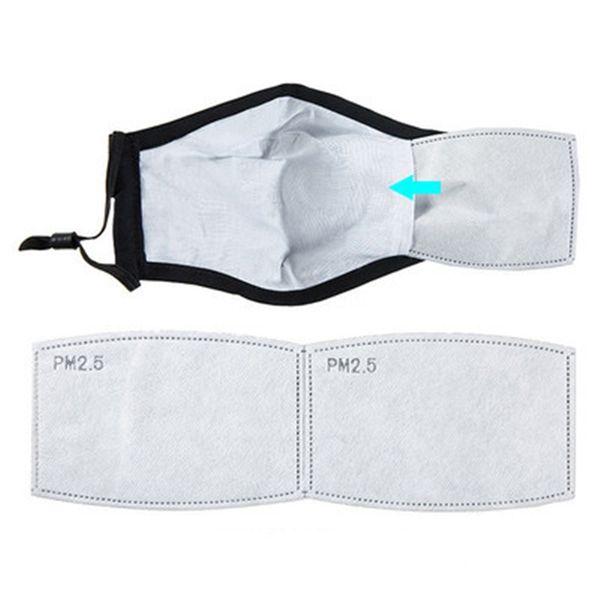 

dhl ship100 pieces set mask cotton pads paper anti haze mouth pm2.5 activate carbon filter replaceable