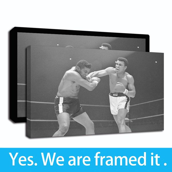 

kaur singh vs muhammad ali boxing champion sports competitions poster canvas wall art print painting on canvas for home decor