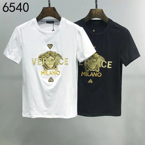 

2020year fashion brand men women summer t shirt letters print men brand t shirt casual tees mens clothes size m-3xl h2, White;black