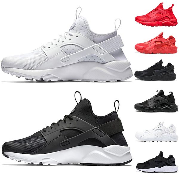 

2019 huarache 1.0 4.0 running shoes men women stripe balck white oreo sport shoes designer sneakers trainers size 36-45, White;red