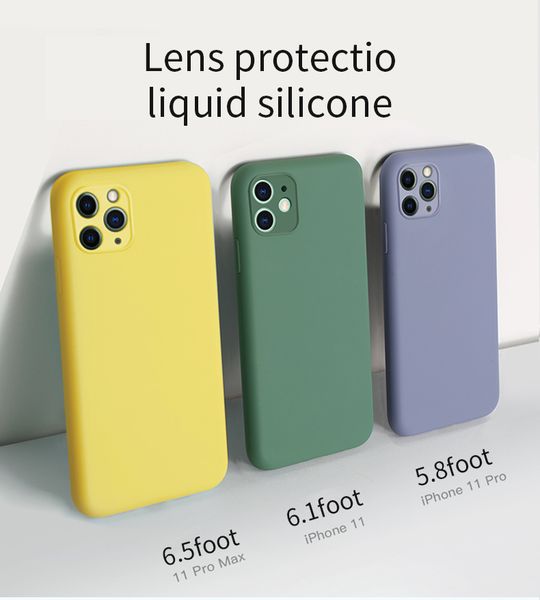 

lens camera protector soft liquid silicone phone case for iphone 11 12 mini case 11 pro x xr max odorless and non-toxic case