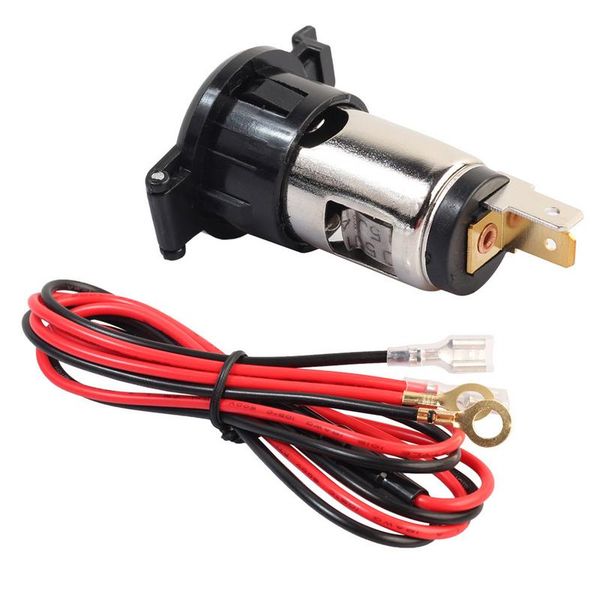 

12v 24v usb car cigarette lighter socket charger power adapter cable kits with fuse support car cigarette lighter function 2018