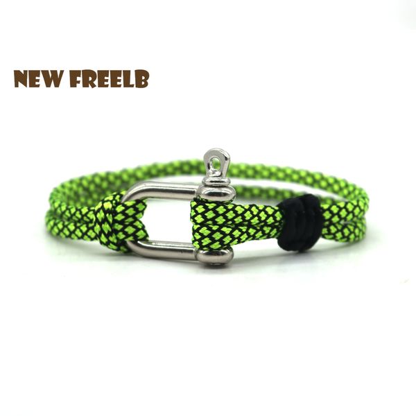 

more colors navy style sports camping parachute cord men stainless steel shackle buckle paracord men bracelet, White