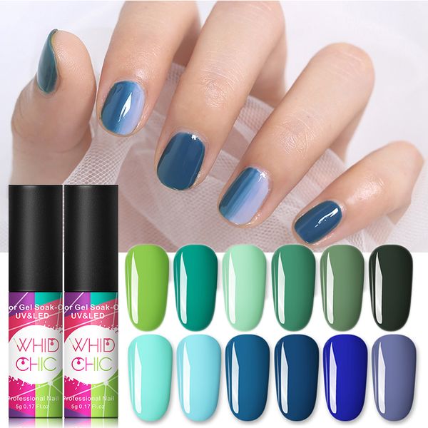 

whid chic nail gel polish blue green matte pure nail colors soak off uv gel polish lacquer art varnish 5ml, Red;pink
