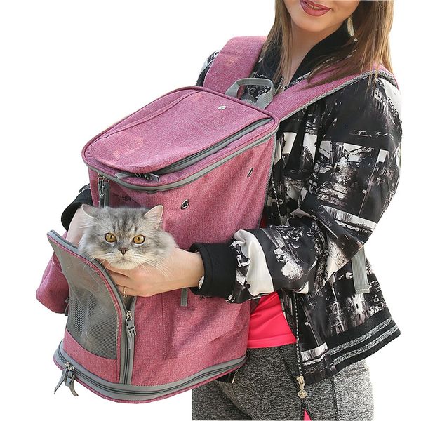 

открытый собак pet carrier bag pet dog сумка двойного плеча портативный путешествия рюкзак рюкзак сетки m