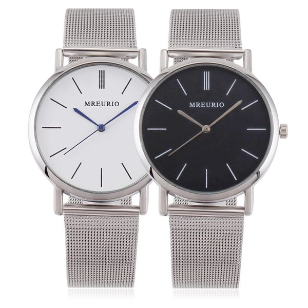 

fashion exquisite geneva mesh with simple quartz watch men's and women's watches lovers watch, Slivery;brown