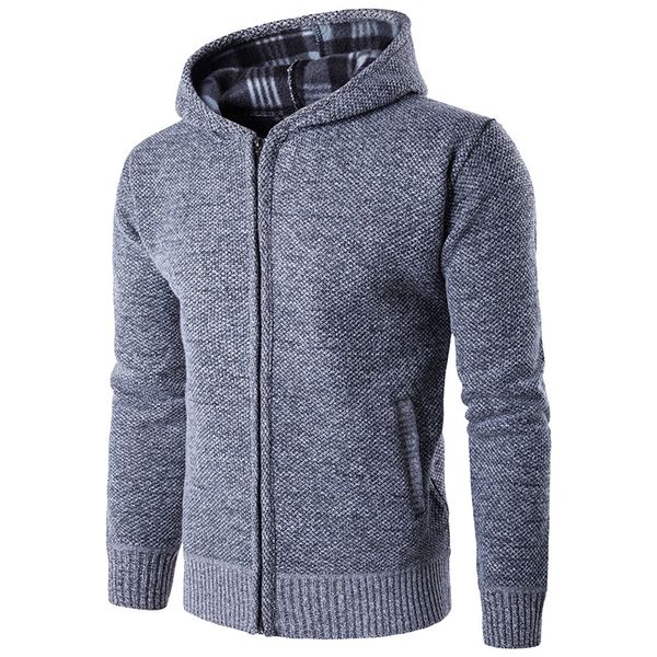

pulling rope knight hoodies 2019 autumn and winter warm solid color pullover casual long sleeve hoodies hoody man zip #0801, Black