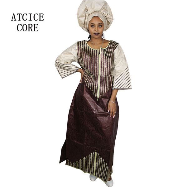 

долго a068 # африканского новый дизайн моды базна вышивка дизайна платья платья с шарфом a068, Red