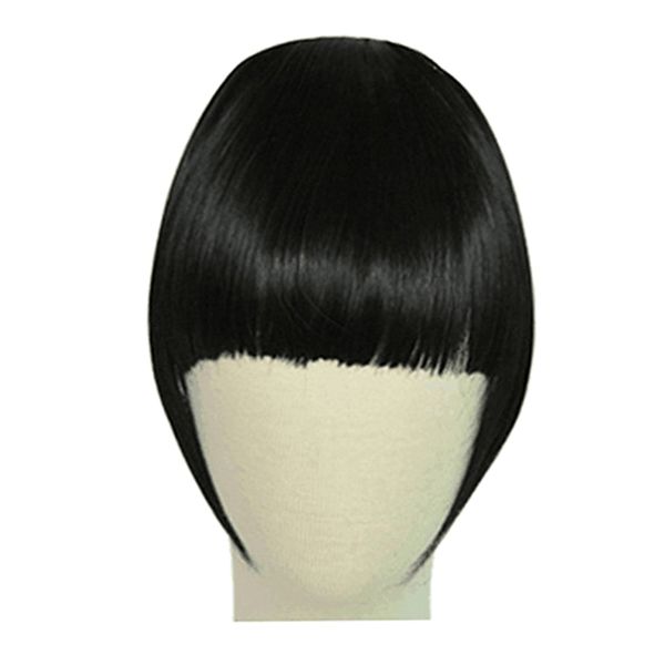 

resistant synthetic hair bang clip in on bang fringe hair extension