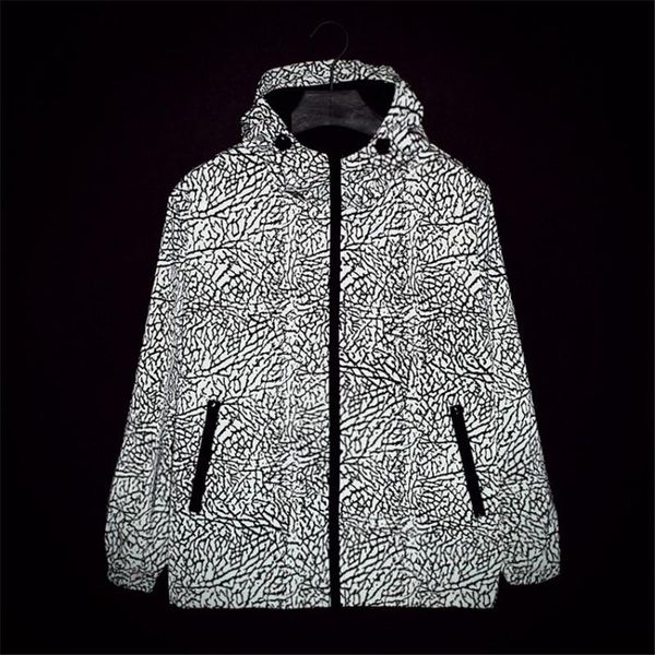 

новый 3m reflective куртка мужчины / женщины harajuku ветровка куртки с капюшоном streetwear пальто и пиджаки пальто вскользь ветровка сияющ, Black;brown