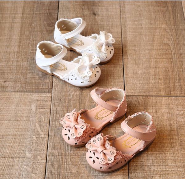 

baby infant kid girl soft sole crib toddler bowknot summer sandal shoes, Black