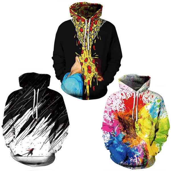 

new style men's designer hoodies stretch sweatshirts rap hip hop pullovers sportswear 3d printing clothing couples with s-xxxl 209, Black