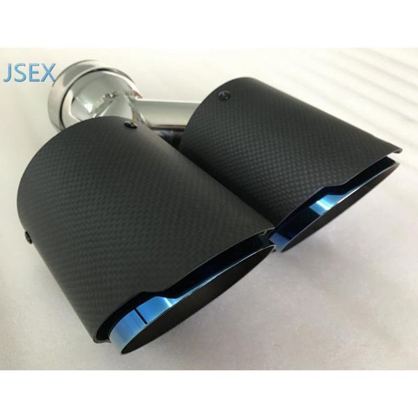 

fiber grilled blue with ak steel universal automobile exhaust pipe muffler accessories modification carbon fiber exhaust tips