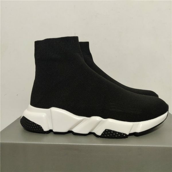 

2019 sneakers speed trainer runner black red triple black fashion flat socks boots casual shoes size 36-45