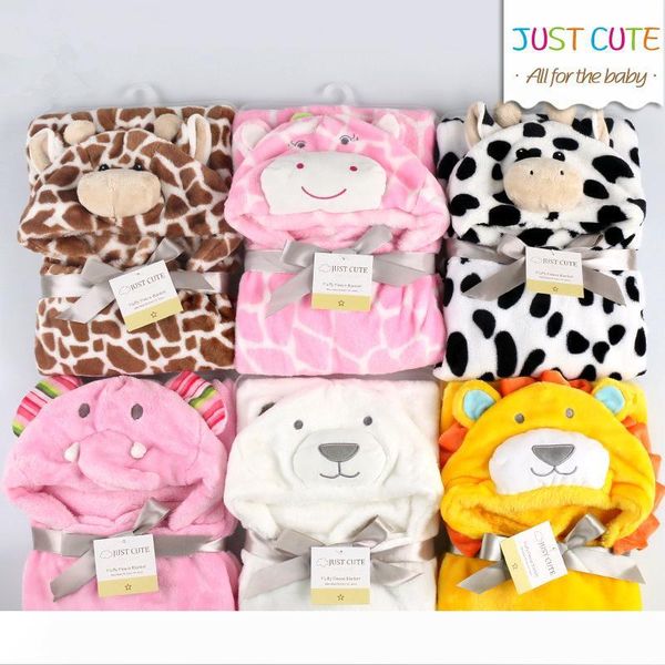 

10pcs 3d cartoon soft baby blankets 76cm*92cm 0-6 years old kids fllannel blanket children bath towel cute animal shape baby cloak