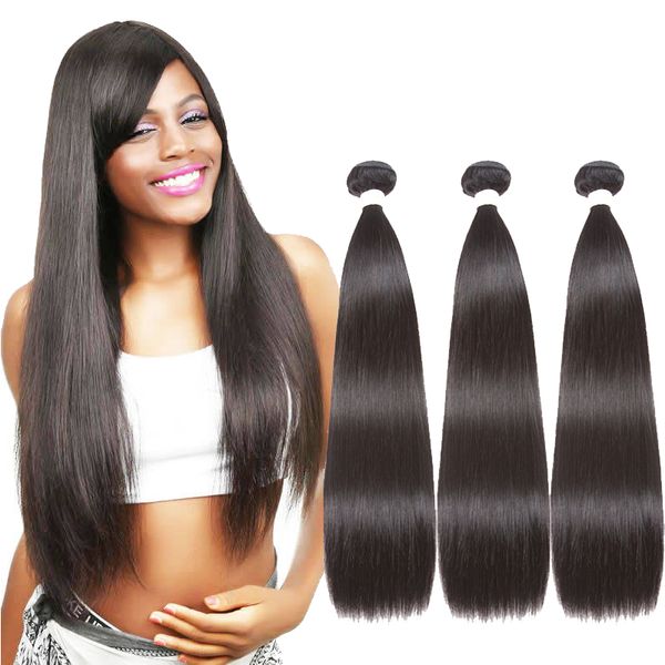 Malaysian Straight Hair Bundles Remy Human Hair Extensions Natural