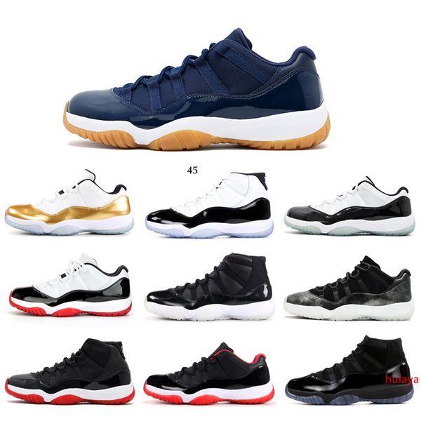 

11s men basketball shoes 2019 new concord platinum tint designer bred heiress gamma blue snake skin women sports shoes 36-47