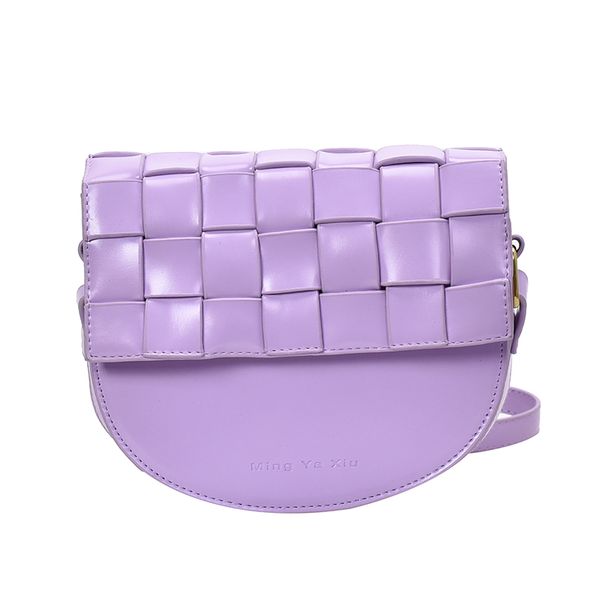 

fashion solid color women shell handbags portable shoulder crossbody bag fashion pu leather knit elegant female